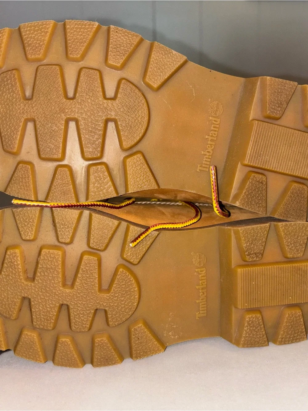 Timberland Wheat Nubuck Work Boots with Dark Brown Collar